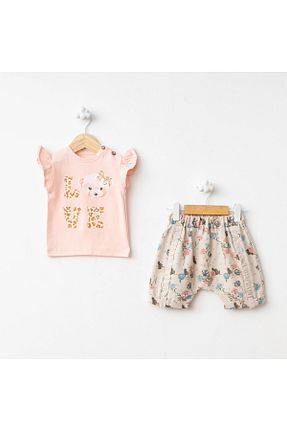 ست نوزادی صورتی بچه گانه پنبه ای Baby Fou - کد 833441829