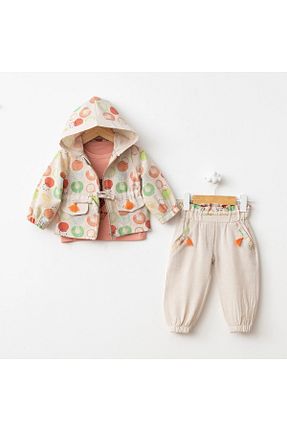 ست نوزادی نارنجی بچه گانه پنبه ای Baby Fou - کد 833440414