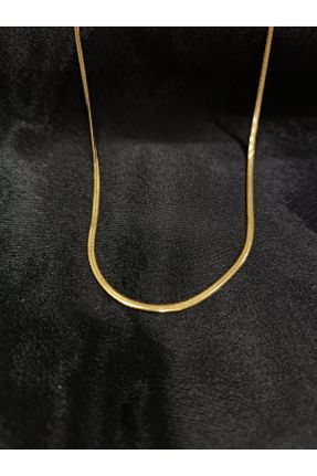 گردنبند استیل طلائی زنانه فولاد ( استیل ) کد 833515474