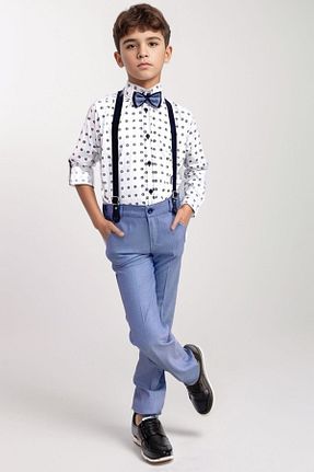 ست بالاتنه و پائین تنه آبی بچه گانه بافتنی Riccotarz - کد 832906280