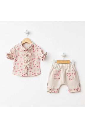 ست نوزادی صورتی بچه گانه پنبه ای Baby Fou - کد 833458854