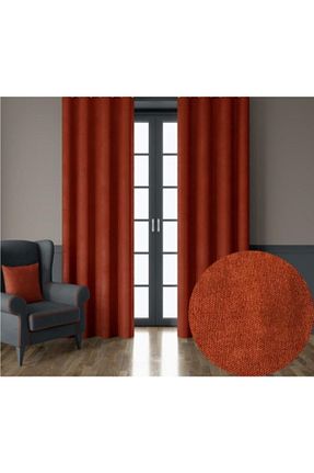 پرده زمینه نارنجی مخمل EraHome - کد 205032641