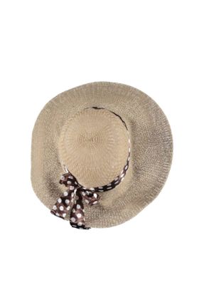کلاه قهوه ای زنانه حصیری کد 92675622