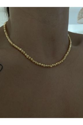 گردنبند جواهر طلائی زنانه روکش طلا کد 261075884