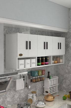 کابینت های آماده آشپزخانه سفید Suntalam Kenzlife - کد 42147349