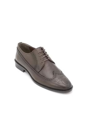 کفش کلاسیک قهوه ای مردانه چرم طبیعی پاشنه کوتاه ( 4 - 1 cm ) کد 805199698