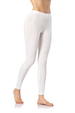 ساق شلواری سفید زنانه بافت پنبه (نخی) اسلیم کد 833526605
