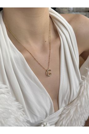 گردنبند جواهر طلائی زنانه برنز کد 833549308
