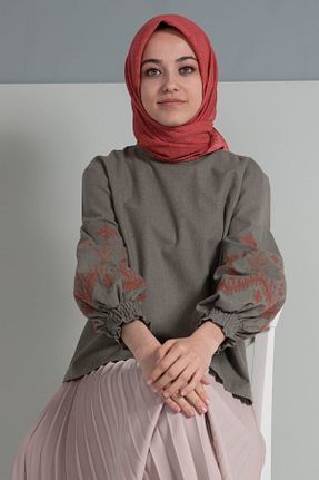 روسری قرمز پنبه ای Lyra - کد 6549277