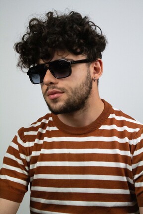 عینک آفتابی طوسی مردانه UV400 Obb Sunglasses - کد 833558103
