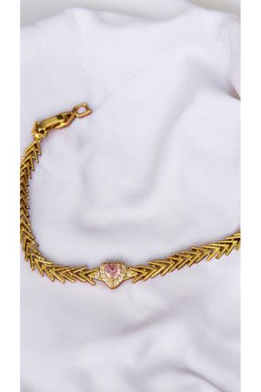 دستبند استیل طلائی زنانه استیل ضد زنگ کد 833569307