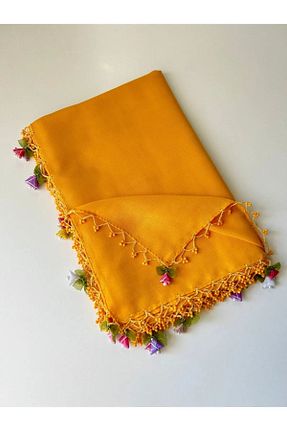 روسری زرد پنبه ای hoaryage - کد 829093738