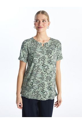 تیشرت طوسی زنانه Relaxed LC Waikiki - کد 831696425