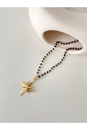 گردنبند استیل ( فولاد ) طلائی زنانه استیل (فولاد) Vi store - کد 759728431