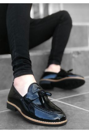 کفش کژوال مشکی مردانه چرم مصنوعی پاشنه کوتاه ( 4 - 1 cm ) کد 286546864