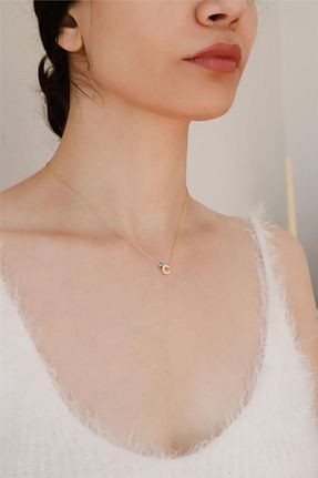 گردنبند نقره طلائی زنانه 925 عیار Minamis Silver - کد 133656364