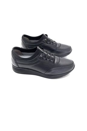 کفش کژوال مشکی مردانه چرم طبیعی پاشنه کوتاه ( 4 - 1 cm ) پاشنه ساده کد 815789716