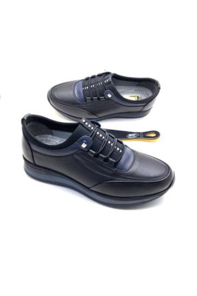 کفش کژوال مشکی مردانه چرم طبیعی پاشنه کوتاه ( 4 - 1 cm ) پاشنه ساده کد 72332448