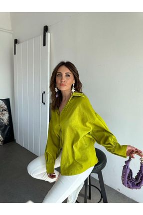 پیراهن سبز زنانه یقه پیراهنی EGZOTİK ASORTİK - کد 833081488