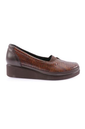 کفش کژوال قهوه ای زنانه چرم طبیعی پاشنه کوتاه ( 4 - 1 cm ) پاشنه ساده کد 349866599