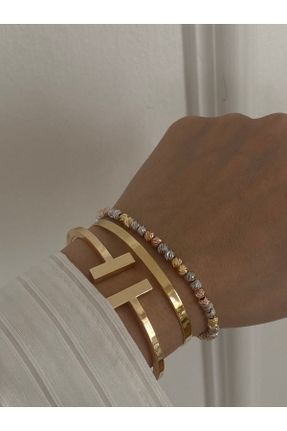 دستبند جواهر زنانه روکش طلا کد 277944809