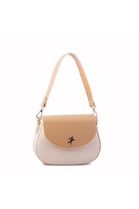 کیف پستچی بژ زنانه چرم مصنوعی Nas Bag - کد 833516221