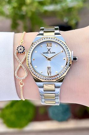 ساعت مچی طلائی زنانه 31-35 میلی متر Daniel Klein - کد 823616018