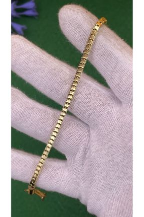 دستبند استیل طلائی زنانه فولاد ( استیل ) کد 833532086