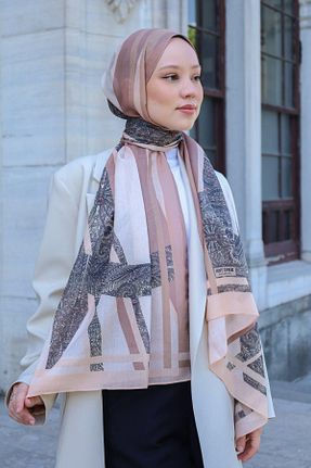 شال صورتی زنانه ابریشم Hint İpek - کد 833535646