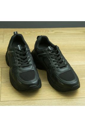 کفش اسنیکر مشکی مردانه پارچه نساجی کد 819624759