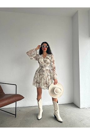 لباس قهوه ای زنانه بافتنی hillone - کد 807282720