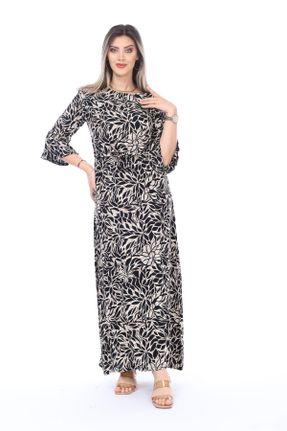 لباس مشکی زنانه بافتنی بافت اسلیم فیت آستین-کوتاه کد 833547266
