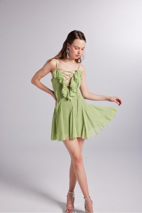 لباس سبز زنانه بافتنی پلی استر رگولار آستین-بلند اداری کد 823753578