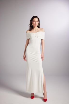 لباس سفید زنانه بافتنی پلی استر رگولار اداری کد 817758673