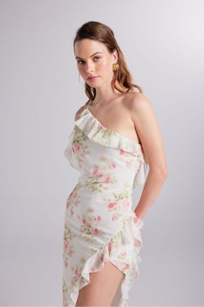 لباس نباتی زنانه بافتنی پلی استر رگولار بند دار کد 746911317