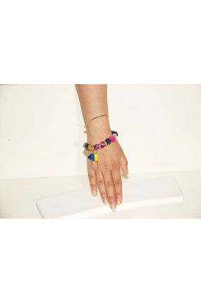 دستبند جواهر قهوه ای زنانه سنگ طبیعی LAL AKSESUAR - کد 833289308