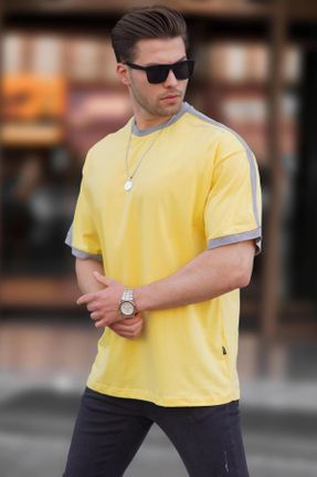 تی شرت زرد مردانه اورسایز کد 833555736