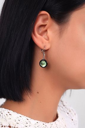 گوشواره جواهر سبز سنگ طبیعی Atölye Şems - کد 206785299