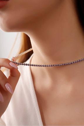 گردنبند جواهر زنانه روکش نقره Serelia - کد 833568417