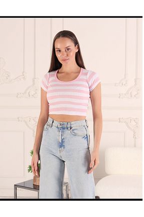 بلوز صورتی زنانه ساده Bleu Petite - کد 833605412