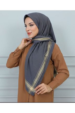 روسری طوسی پنبه پلی استر Golden Rose - کد 833504558
