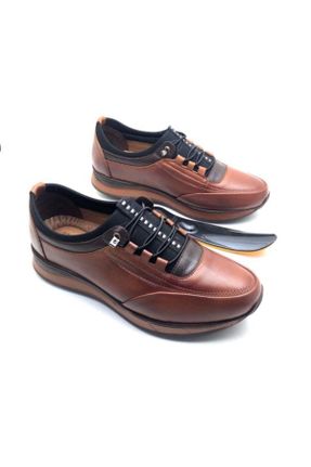 کفش کژوال قهوه ای مردانه چرم طبیعی پاشنه کوتاه ( 4 - 1 cm ) پاشنه ساده کد 87589366