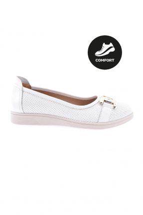 کفش کژوال سفید زنانه چرم طبیعی پاشنه کوتاه ( 4 - 1 cm ) پاشنه ساده کد 467327916