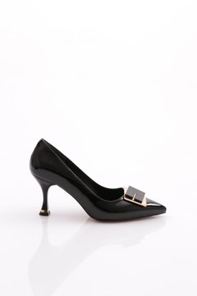 کفش پاشنه بلند کلاسیک مشکی زنانه پاشنه نازک پاشنه متوسط ( 5 - 9 cm ) کد 813708015