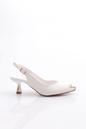 کفش مجلسی سفید زنانه پاشنه متوسط ( 5 - 9 cm ) پاشنه نازک کد 773391383