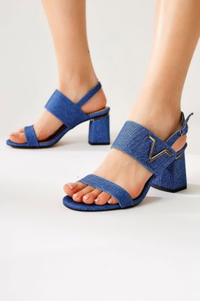 کفش پاشنه بلند کلاسیک آبی زنانه پاشنه ضخیم پاشنه متوسط ( 5 - 9 cm ) کد 819573584