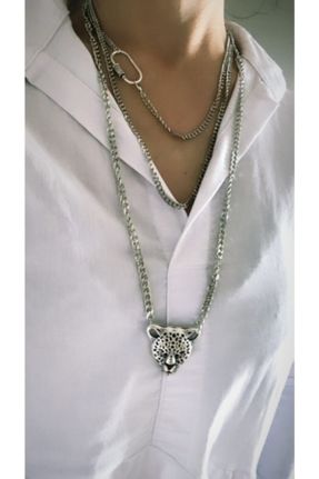 گردنبند جواهر زنانه فلزی کد 109711242