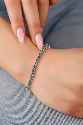 دستبند جواهر فیروزه ای زنانه زیرکن Serelia - کد 833737041