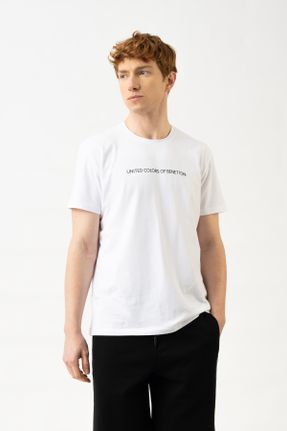 تی شرت سفید مردانه رگولار کد 833669390