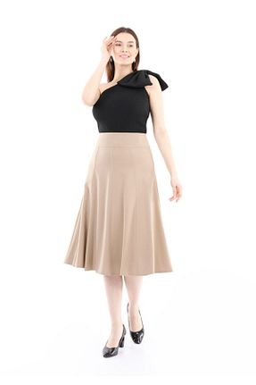دامن قهوه ای زنانه بافتنی G-Line - کد 239289189